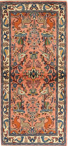 60X140 Sarough Teppich Orientalischer Läufer (Wolle, Persien/Iran) Carpetvista