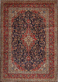 257X366 러그 오리엔탈 케샨 빨간색/갈색 대형 (울, 페르시아/이란) Carpetvista