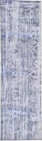 70X263 絨毯 カラード ヴィンテージ モダン 廊下 カーペット ライトブルー/ブルー (ウール, ペルシャ/イラン) Carpetvista