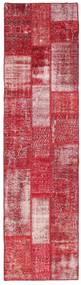  Patchwork Χαλι 81X303 Μαλλινο Κόκκινα/Ανοιχτό Ροζ Μικρό Carpetvista