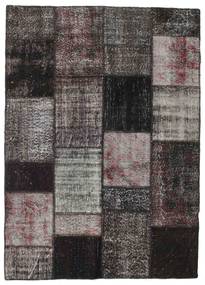  Patchwork Rug 164X229 Wool Brown/Grey Carpetvista