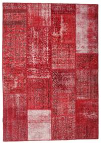  163X233 Patchwork Teppich Rot/Dunkelrot Türkei Carpetvista