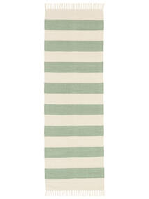  80X250 Rayas Pequeño Cotton Stripe Alfombra - Verde Menta Algodón