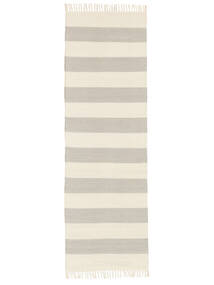Kjøkken Teppe Cotton Stripe 80X250 Bomull Moderne Stripet Grå/Off White