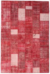  パッチワーク 絨毯 201X305 ウール レッド/ライトピンク Carpetvista
