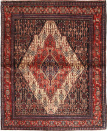 Tapete Persa Senneh Fine 120X152 Vermelho/Vermelho Escuro (Lã, Pérsia/Irão)