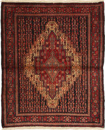 Tapis Senneh Fine 128X152 Marron/Rouge (Laine, Perse/Iran)
