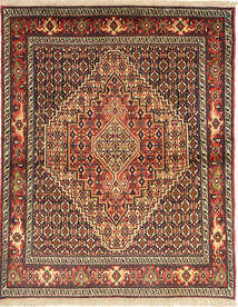  Senneh Fine Rug 122X158 Persian Wool Brown/Beige Small Carpetvista