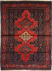 116X162 Tapis D'orient Senneh Fine Rouge Foncé/Rouge (Laine, Perse/Iran) Carpetvista