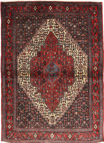 Senneh Fine Tæppe 115X155 Rød/Brun Uld, Persien/Iran Carpetvista