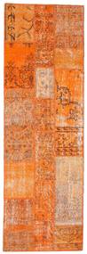 Patchwork Teppich 80X249 Läufer Orange/Beige Wolle, Türkei Carpetvista