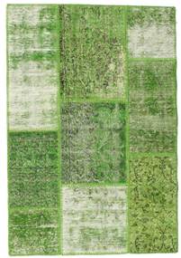 101X149 Patchwork Vloerkleed Modern Groen (Wol, Turkije) Carpetvista