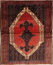 Senneh Fine Vloerkleed 155X190 Bruin/Rood Wol, Perzië/Iran Carpetvista