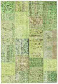 Patchwork Rug 161X235 Green/Light Green Wool, Turkey Carpetvista