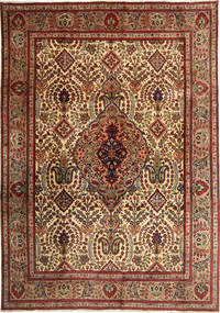  Persian Tabriz Fine Rug 250X357 Brown/Beige Large (Wool, Persia/Iran)