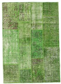 141X202 Patchwork Vloerkleed Modern Groen (Wol, Turkije) Carpetvista