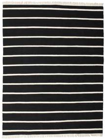 Dorri Stripe 200X250 ブラック/ホワイト ストライプ ウール 絨毯