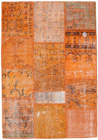 Tapis Patchwork 122X177 Orange/Beige (Laine, Turquie)