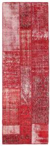 Tapis Patchwork 84X252 De Couloir Rouge/Rose Clair (Laine, Turquie)