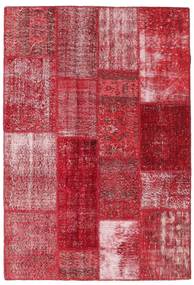  Patchwork Rug 141X204 Wool Red/Dark Red Small Carpetvista