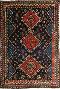  150X235 Medallion Small Qashqai Fine Rug Wool, Carpetvista