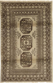  118X187 Medallion Small Afghan Natural Rug Wool, Carpetvista