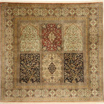 Kashmir Äkta Silke Matta 177X186 Kvadratisk Silke, Indien