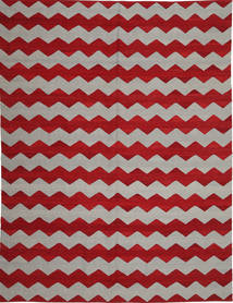 Tapis Kilim Moderne 217X286 Rouge Foncé/Gris (Laine, Afghanistan)