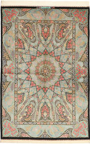  135X200 Ghom Silke Signatur: Samadra Tæppe Persien/Iran