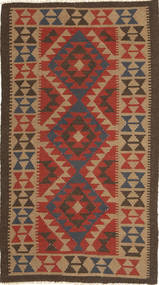 97X185 Tappeto Kilim Maimane Orientale Marrone/Rosso (Lana, Afghanistan) Carpetvista