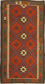  Orientalischer Kelim Maimane Teppich 102X196 Braun/Orange Wolle, Afghanistan Carpetvista