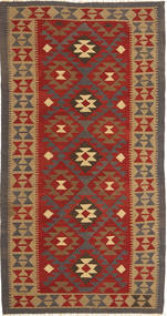 Kelim Maimane Teppich 105X205 Braun/Rot Wolle, Afghanistan Carpetvista