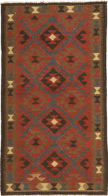 Kelim Maimane Teppich 103X188 Braun/Rot Wolle, Afghanistan Carpetvista