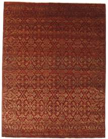 242X317 Damask Rug Modern Red/Brown (Wool, India) Carpetvista