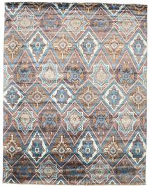 Damask Teppich 243X308 Grau/Hellgrau Wolle, Indien Carpetvista