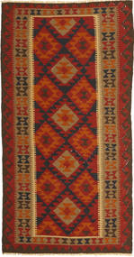 Kelim Maimane Teppich 101X196 Braun/Rot Wolle, Afghanistan Carpetvista
