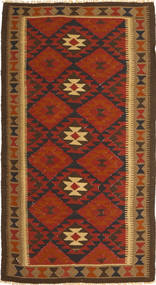 Kilim Maimane Rug 106X193 Brown/Red Wool, Afghanistan Carpetvista
