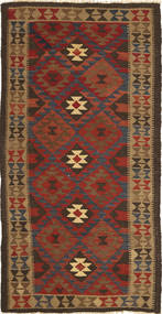 Kelim Maimane Teppich 98X195 Braun/Rot Wolle, Afghanistan Carpetvista