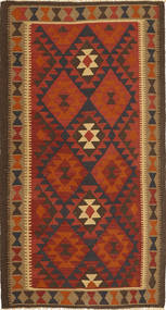 106X197 Tappeto Kilim Maimane Orientale Marrone/Rosso (Lana, Afghanistan) Carpetvista