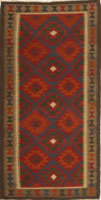 99X193 絨毯 キリム マイマネ オリエンタル 茶色/レッド (ウール, アフガニスタン) Carpetvista
