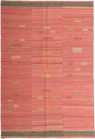 149X220 Tapis Kilim Moderne Moderne Rouge/Orange (Laine, Perse/Iran) Carpetvista