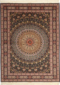  155X208 Klein Tabriz#60 Raj Seidenkette Teppich Wolle