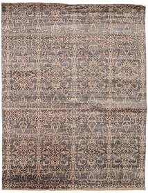 231X297 Damask Rug Modern Brown/Light Grey (Wool, India) Carpetvista