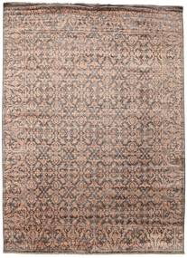 Damask Teppich 257X352 Braun/Hellgrau Großer Wolle, Indien Carpetvista