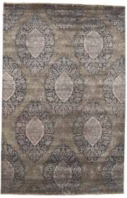 Damask Rug Rug 196X303 Grey/Dark Grey Wool, India Carpetvista