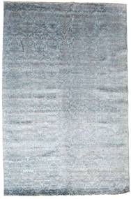 199X304 Tapis Damask Moderne Bleu Clair/Gris (Inde) Carpetvista