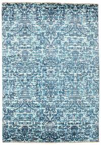  170X244 Damask Teppich Blau/Hellblau Indien Carpetvista