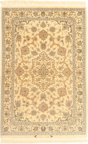  Orientalischer Isfahan Seidenkette Teppich 95X132 Wolle, Persien/Iran