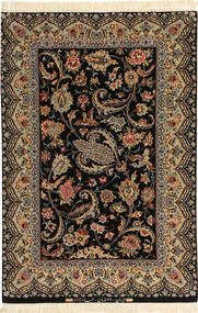  82X124 Klein Isfahan Seidenkette Teppich Wolle