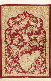 80X118 絨毯 オリエンタル クム シルク (絹, ペルシャ/イラン)